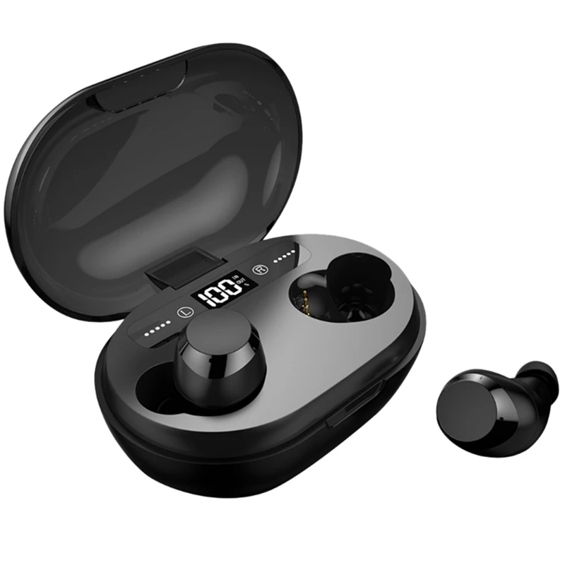 C8S Tws Bluetooth 5,0 наушники 6D стерео беспроводные наушники Водонепроницаемая гарнитура со светодиодным дисплеем зарядная коробка
