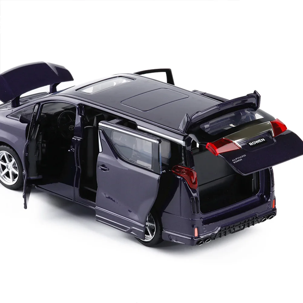1/32 мини литьевая машина для Toyota Alphard модель с музыкальной игрушкой светильник