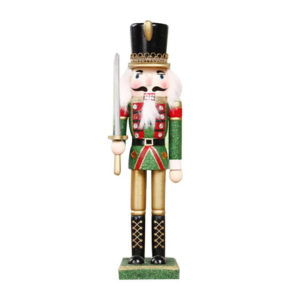 Новогоднее украшение Детская кукла 3 шт 30 см деревянный Щелкунчик солдатик украшение-куклы для подвески для рождественских украшений украшения - Цвет: C
