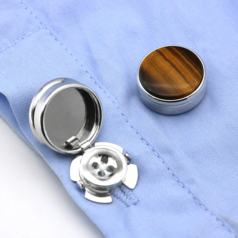 Shirt Cuff Button Covers, 25 colors, set of 2 (Faux Cufflinks)
