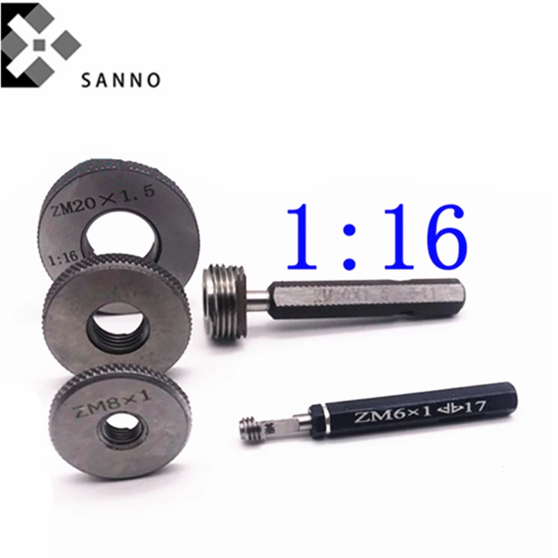 

ZM6X1 - ZM60X2 screw thread steel master thread pitch plug ring gauge taper pipe thread O gage go nogo