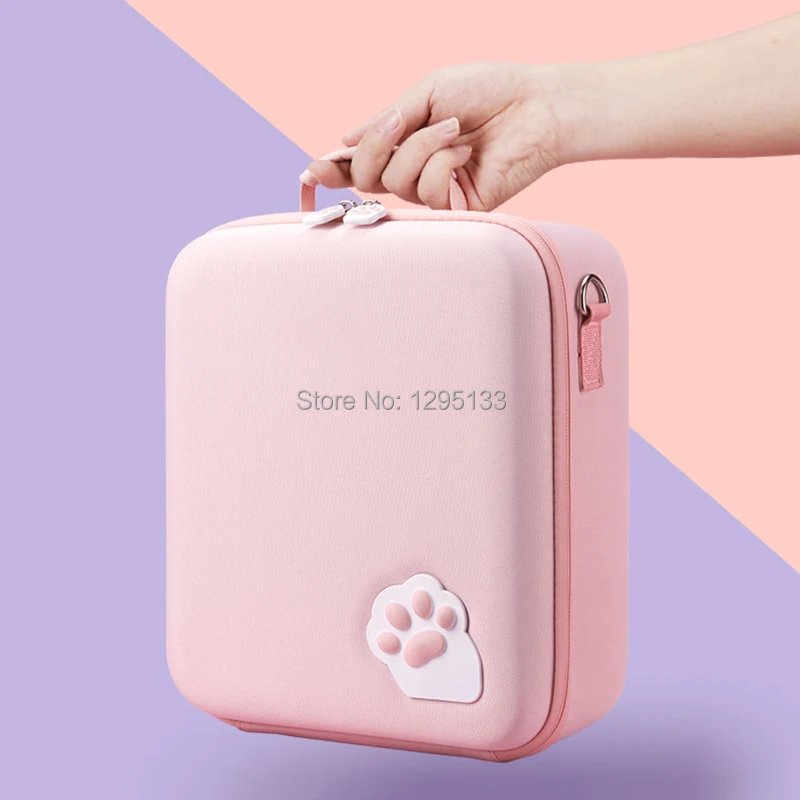 Nintendo Switch ピンク ケース付き Nintendo Switch用ピンクの大型ハンドバッグ,旅行用保護ケース
