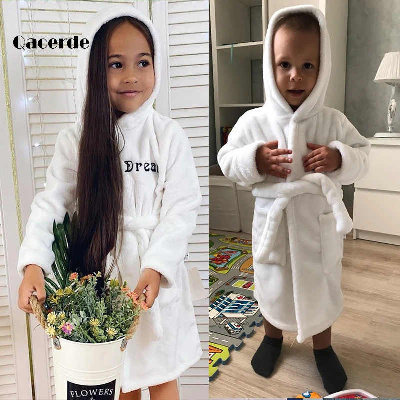 Cartoon Children's Bathrobe Spring Autumn Kids Sleepwear Lovely Long Sleeve Girls and Boys Bathrobe Children's Clothing 2-8 Year