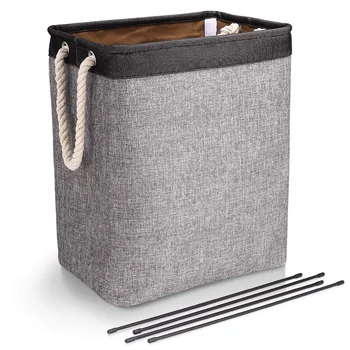 

Laundry Basket with Handles Linen Hampers for Laundry Storage Baskets Built-In Lining with Detachable Brackets Well-Holding Upgr