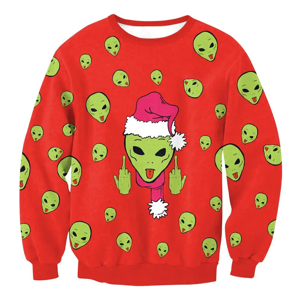 christmas sweater Новинка, унисекс, мужской и женский Рождественский уродливый пуловер, праздничный, Санта Клаус, эльф, Рождественский принт, пуловер, Осень-зима - Цвет: christmas sweater