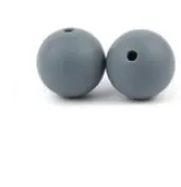 70 шт Perle силиконовые бусины 12 мм Siliconen Kralen ожерелье-прорезыватель еда класса Мама Кормящих DIY ювелирных изделий Детские трофеи бисера - Color: Dim Gray