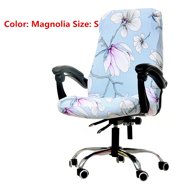 Magnolia S S/M/L Размеры офисные эластичные чехлы на стулья из спандекса анти-грязные Чехлы для компьютерного кресла Сменные Чехлы для офисных стульев - Цвет: Magnolia S