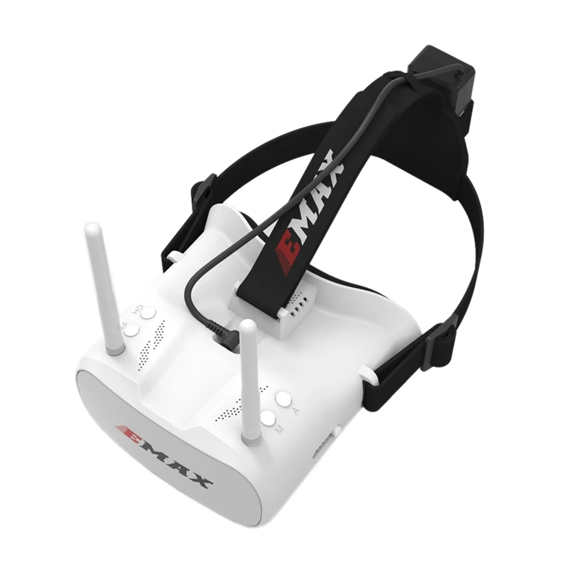 EMAX Goggles 48CH 5,8G FPV видео вход 3,3-6 V двойная антенна для приема 4,3 дюймов дисплей очки для радиоуправляемого дрона