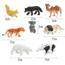 

8 Pieces Small Farm Animals Models Chicken Duck Gift Kids Figures Figurines Set Toys Simulation Horse Cat Dog Cow Pig Sheep