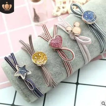 Multi 400 шт/Партия DIY Простые мульти ткани LYPHARD Мелодия резинки высокая гибкость Волосы Резинки Инструменты для укладки аксессуар HA982 - Цвет: Multi
