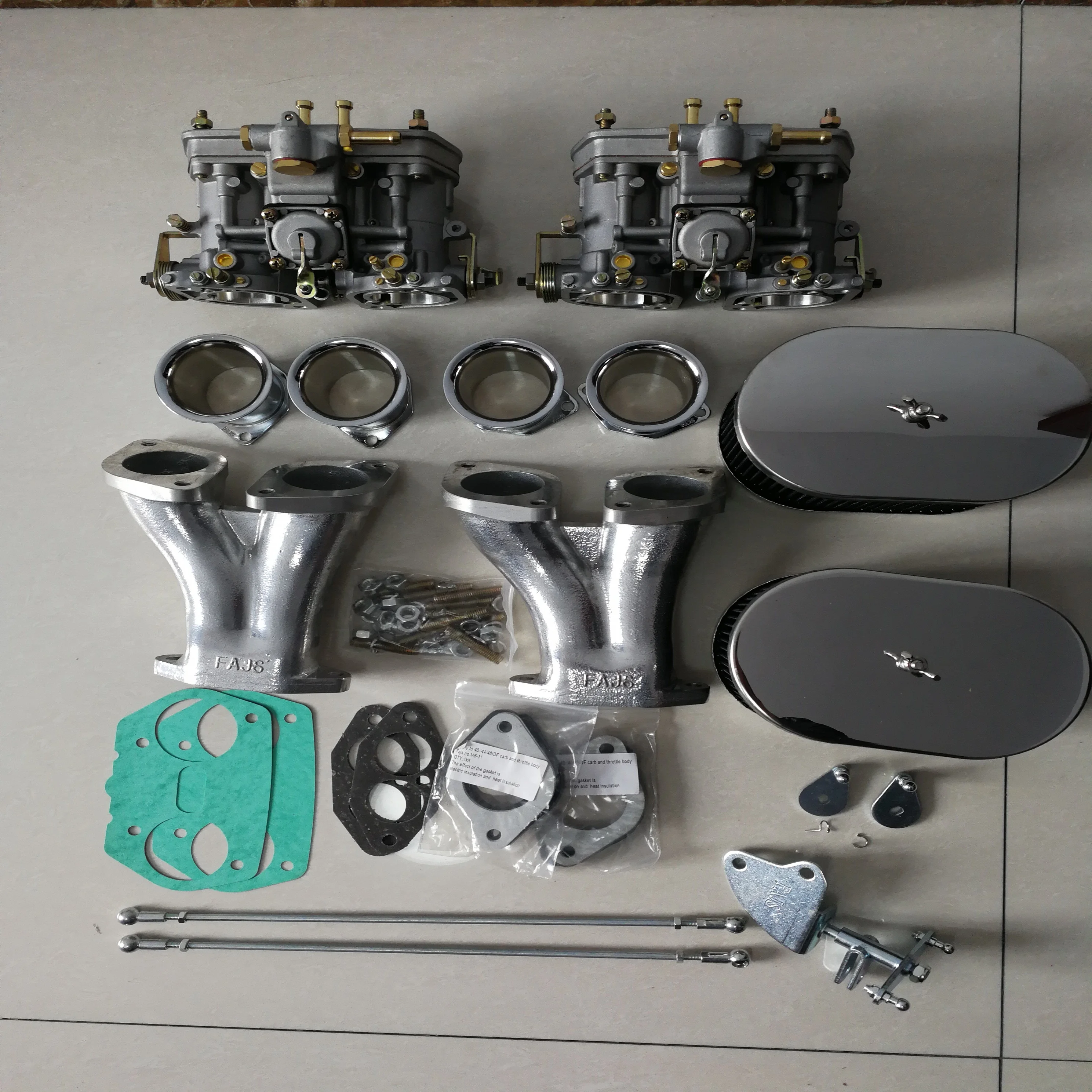 

SherryBerg carburettor carb conversion kit for VW TYPE 4 FAJS HPMX WEBER IDF DUAL 44mm CARB KIT T4 linkage T8 GOOD QUALITY 44