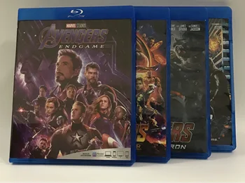 

4 BD DVD Blu-ray Discs Avengers 1 2 3 4 Film Movies Adult Sci-fi Surprise Adventure Anime Cartoon HD Disc Box Christmas Gift