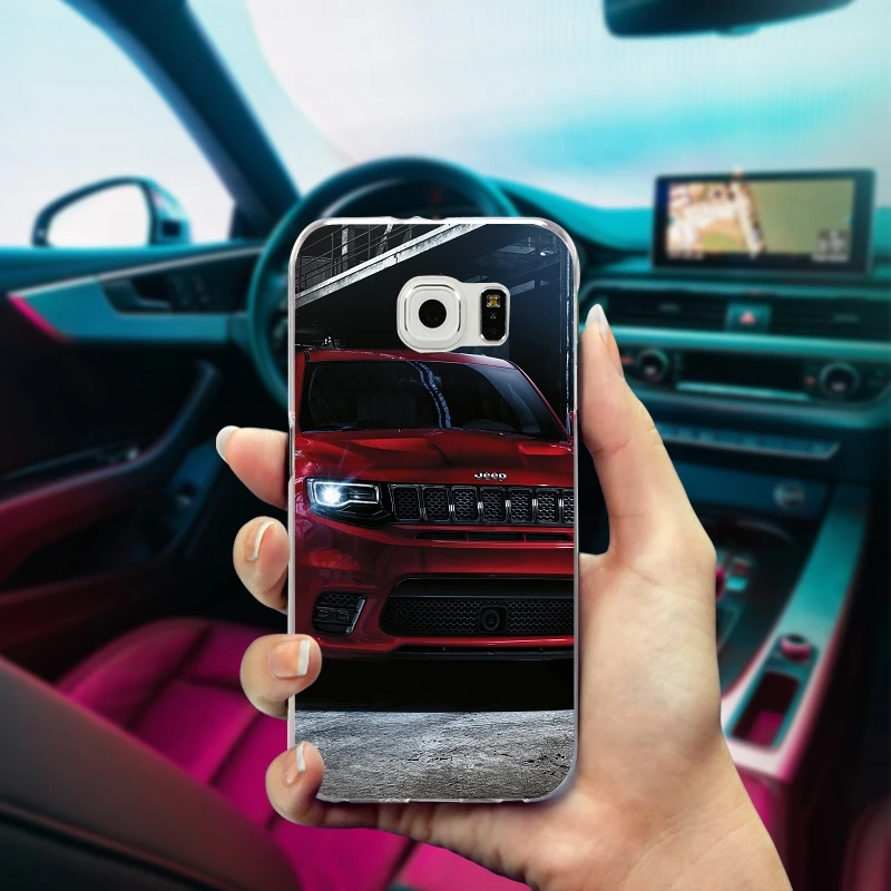 Picture 2 Красные спортивные чехлы для телефонов Jeep Wrangler Suv, тонкие чехлы из ТПУ для samsung Galaxy Note 2, 3, 4, 5, 8, S3, S4, S5 Mini, S6, S7, S8, S9 Edge Plus, чехлы - Цвет: Picture 2