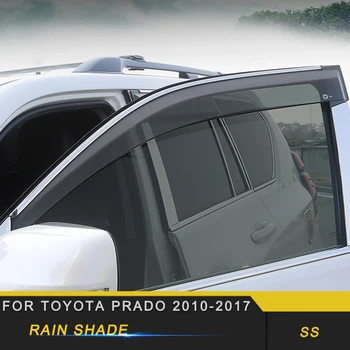 

For Toyota Prado 2010-2019 Car Styling Window Sun Rain Shade Protector Cover Trim Frame Sticker Exterior Accessories