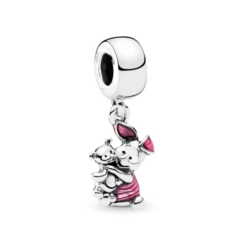 Charms 45 2 шт. серебряный дракон любовь животное Микки Шарм Подвеска подходит Pandora подвески, браслеты, ожерелья для женщин серебро DIY ювелирных изделий - Цвет: Charms 45