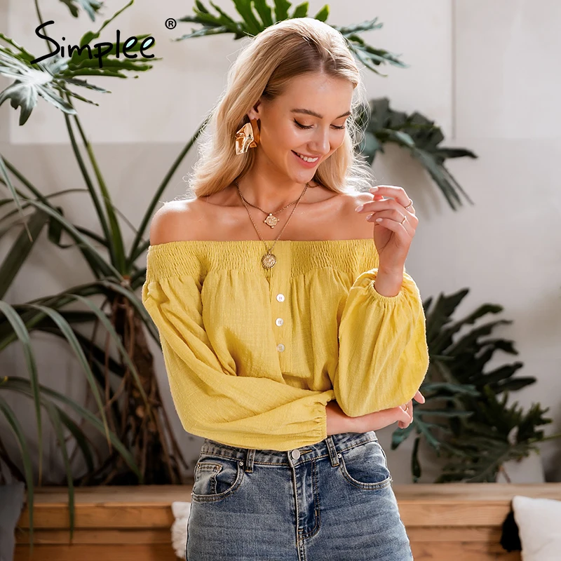 yellow summer blouse