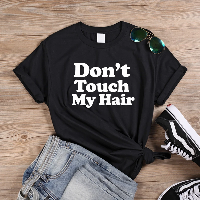 ONSEME Don't Touch My Hair футболки женская уличная Эстетическая футболка с надписью Melanin футболки Femme базовые простые буквы Топы