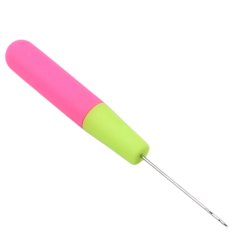 New Fashion Crochet Hook Interlocking Lock Hair Braid Metal Needle Threader Plastic Handle Knitting Needles | Дом и сад