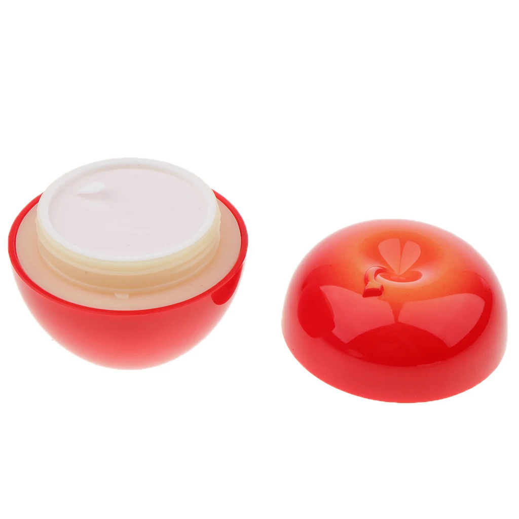 4pcs Cute Cosmetics Container Apple & Strawberry Cosmetic Jar Pot Eyeshadow Face Cream Storage Container
