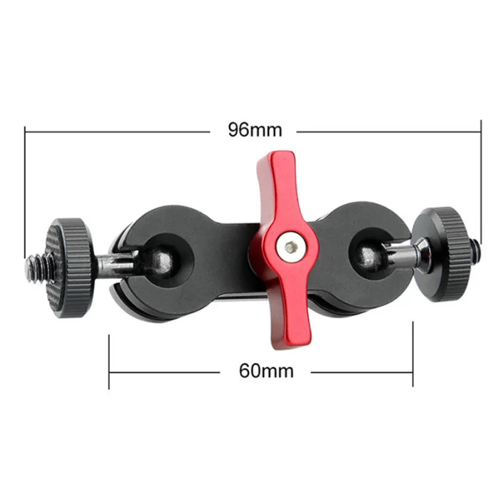 Двойной шаровой головкой Magic Arm Крепление зажим кронштейн адаптер Поддержка для SLR камер NC99