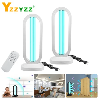 

UVC Germicidal Disinfection Light with Remote Control 50W 110V 220V UV Ozone Quartz Lamp Ultraviolet Sterilizer Lights for Home