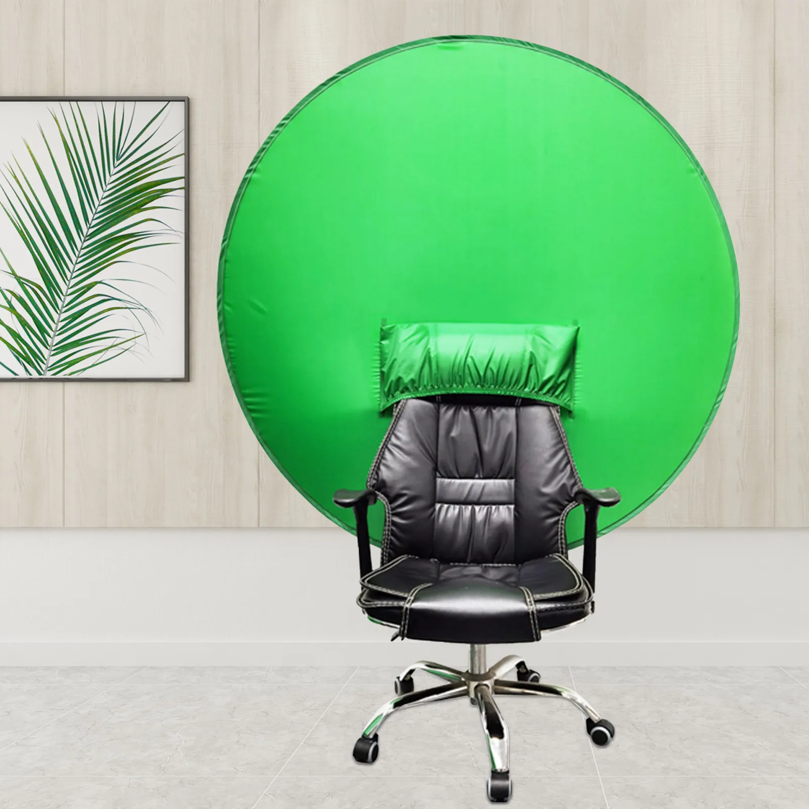 56" 142cm Green Screen Backdrops Photography Background Portable Foldable Round Backdrop Cloth for Video Studio Live Broadcast |