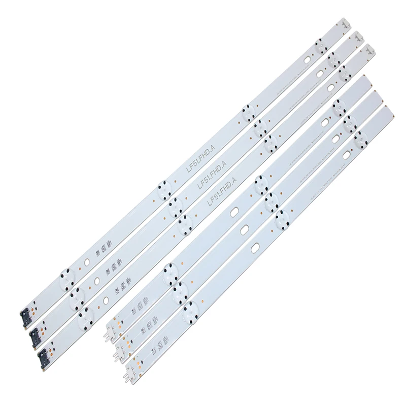 Nuevos 6 unids/set tira de LED para iluminación trasera para LG 43LF5100 LF51_FHD_A LF51_FHD_B LGE_WICOP_FHD 43INCH_REV00_A/B_150511