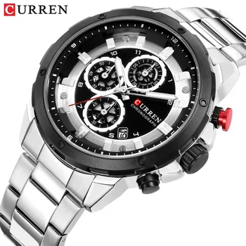 

CURREN Fashion Men Stainless Steel Analog Quartz Wrist Watch Military Sport Men's Watches Male Business Wristwatch Reloj Hombres