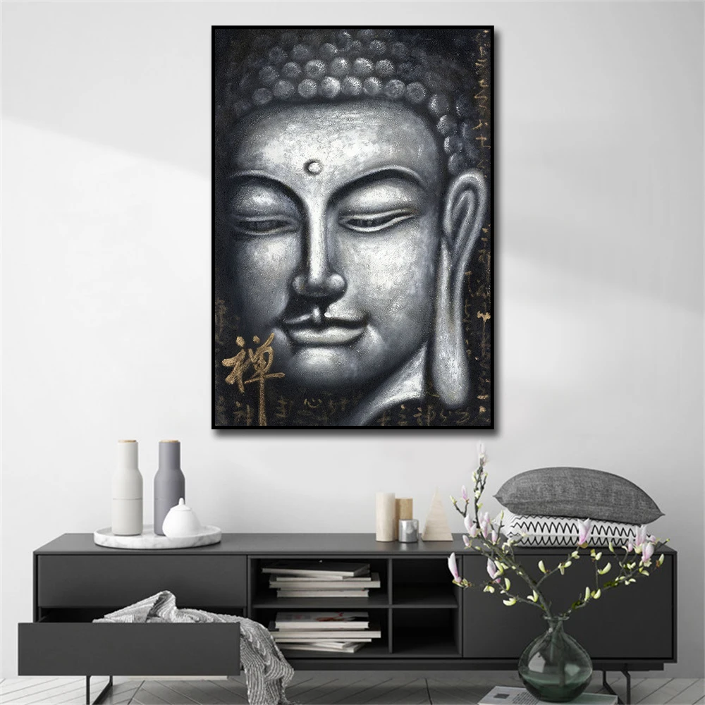Wall Decoration Chinese Buddhism Style Buddha Canvas Poster And Print