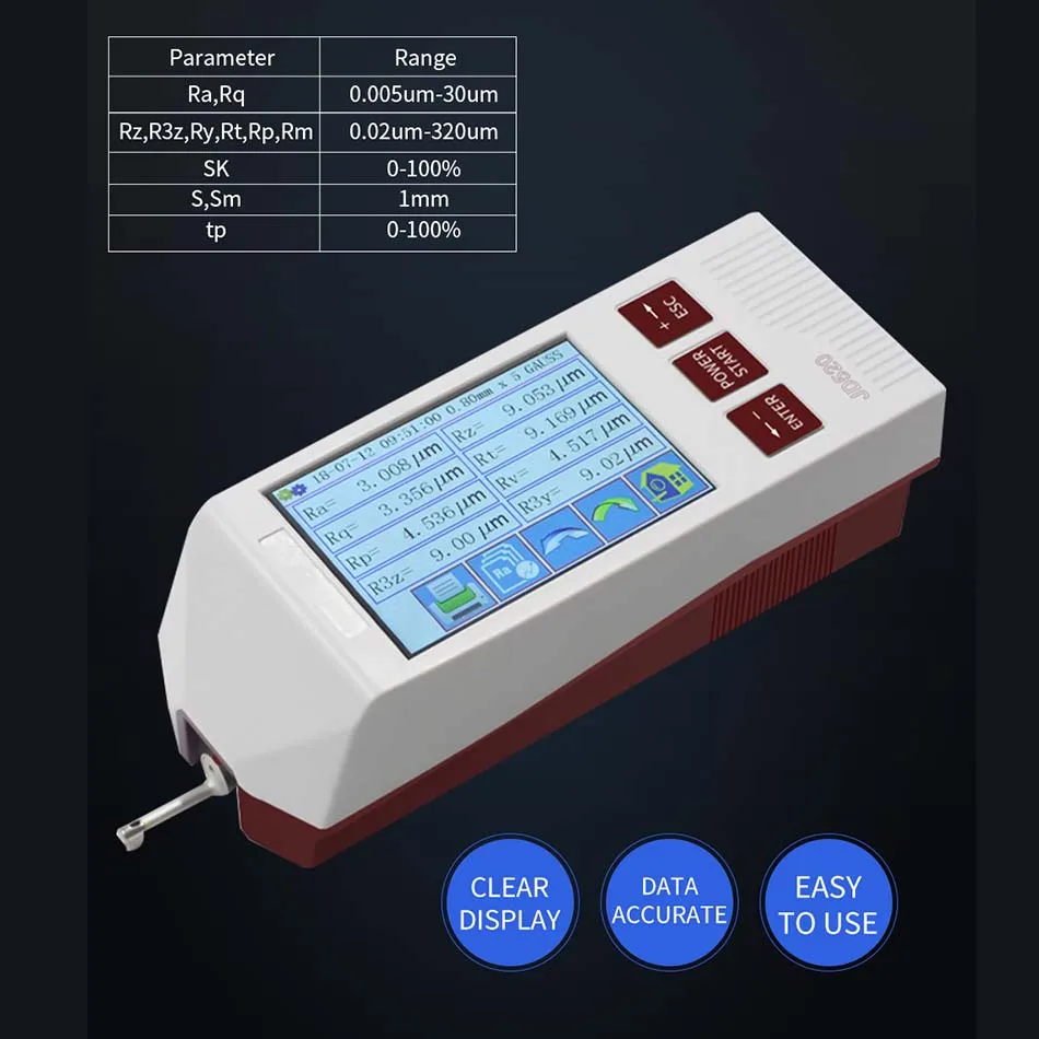 Free Shipping JD520 Surface Roughness Tester High Quality Width Measuring Instrument With Bluetooth USB Function Roughness Meter afbeelding