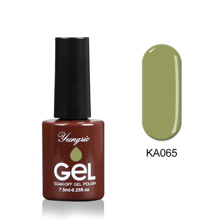 Rubber Base Coat and Top Gel Varnish Paint Black White Red Shiny Colors 7.5ml Soak Off Long Lasting Nail Color Gel - Цвет: KA065