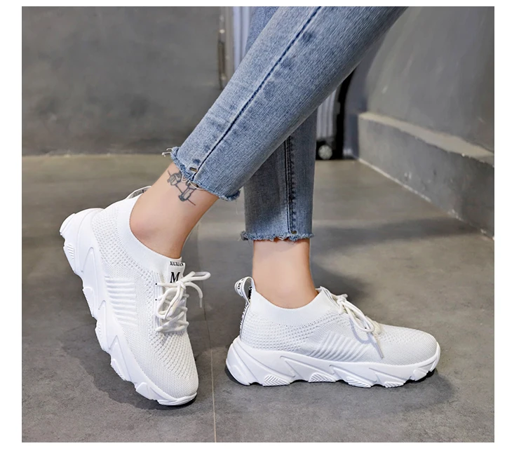 Tenis Feminino Female Platform Sneakers Women Tennis Shoes for Outdoor Lace Up Air Mesh Shoes Ladies Zapatillas Mujer