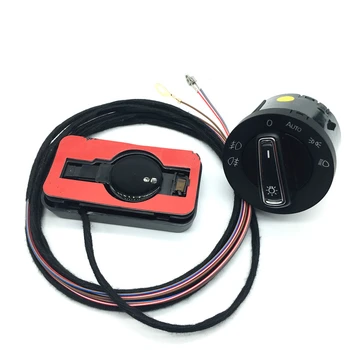 

For VW Golf 7 MK7 VII Auto headlight switch+Rain Light Wiper Sensor cable wiring harness box case 81D955547 5GG941431D
