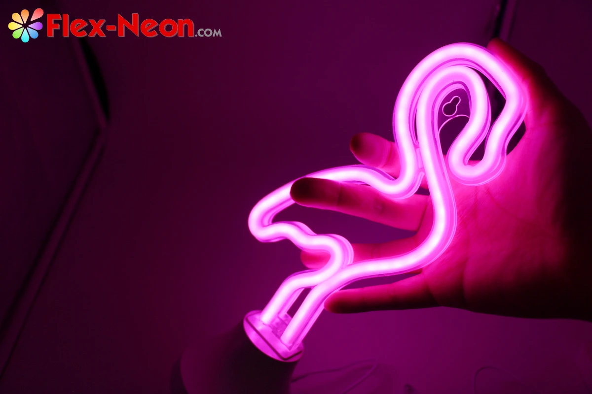 USB battery LED Neon Tube Night Light Flamingo Rainbow Rose Unicorn I love you night light authorized by Flex-Neon.com | Освещение