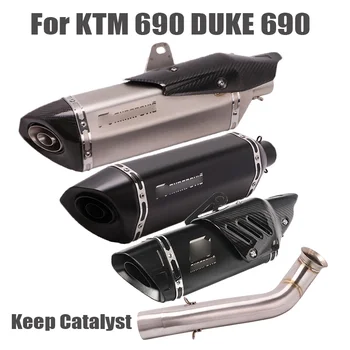 

Motorcycle Slip on Exhaust System Connect Middle Link Pipe Escape Muffler Tip Exhaust Pipe for KTM 690 DUKE 690