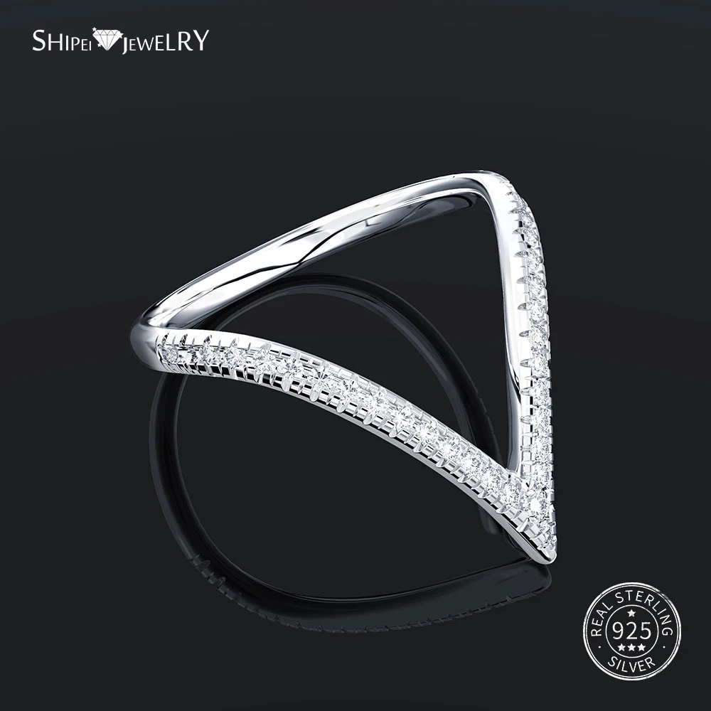 Shipei кольцо из натурального сапфира для женщин Настоящее серебро пробы драгоценный камень цитрин обручальное кольцо с косичкой ювелирные украшения