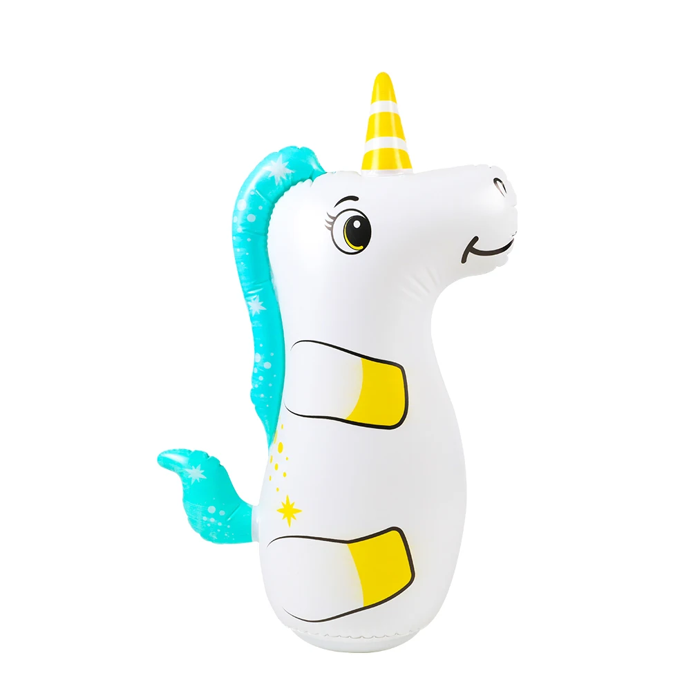 

Doctor Dolphin Unicorn Inflatable Punching Bags for Kids, Blow up Tumbler Boxing Toys for Indoor & Outdoor