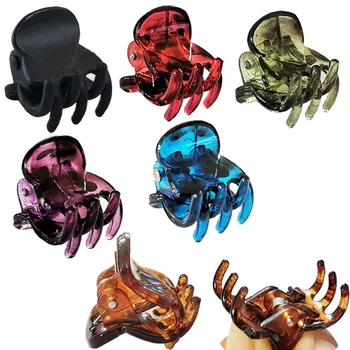 

12PCS Plastic Mini Hair Clip 6 Claw Cute Hair Clips Plastic Black Hairpin Clamp for Ladies Headwear Hair Styling Tools