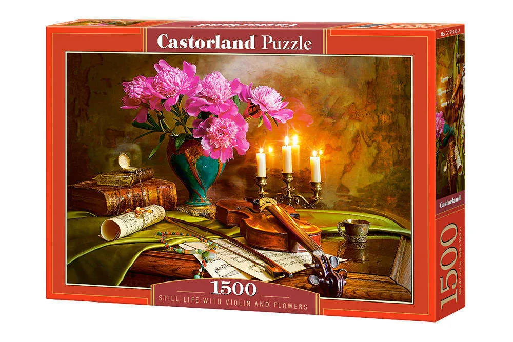 Пазл Натюрморт- скрипка и цветы Castorland 1500 деталей