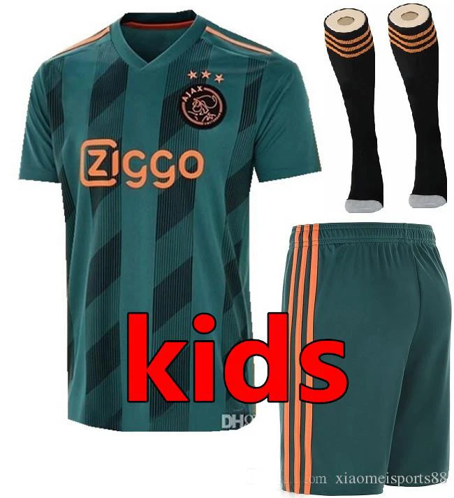 Ajaxes/; Детский комплект; носки; Футбольная Футболка; ; ; DE JONG TADIC ZIYECH VAN BEEK NERES ZIYECH; Детская футбольная рубашка; - Цвет: away