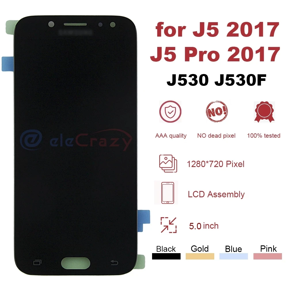 AAA AMOLED для SAMSUNG Galaxy J5 2017 J530 J530F Pro Duos ЖК-дисплей с сенсорным экраном в сборе замена 100%