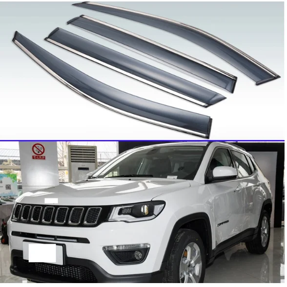 Пластиковый Наружный козырек для Jeep Compass 2017 2018 2019 тенты на окна защита от солнца и