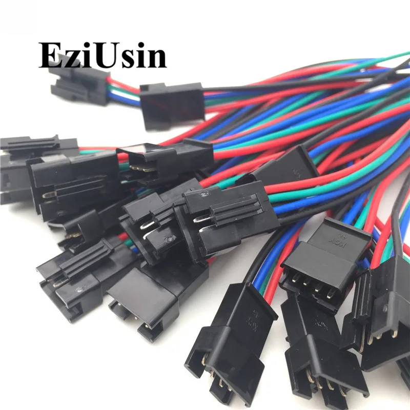 22 AWG JST SM Штекерный и гнездовой разъем 2 54 SM2P SM3P SM4P EL проводной кабель адаптер с