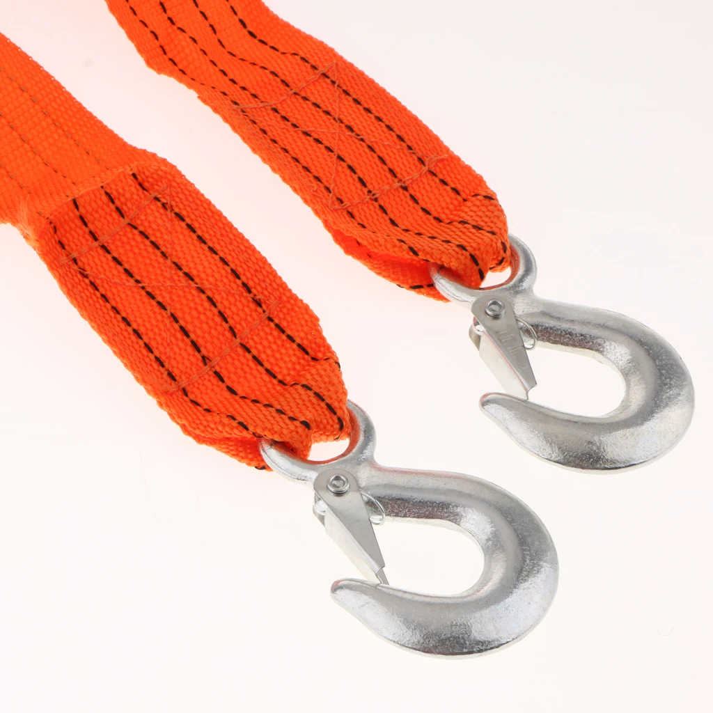 3m Heavy Duty Tow Strap With Hooks 10,000 Lb Break Strength 1.8 X 118'' Rope Tow Strap with Safety Hooks