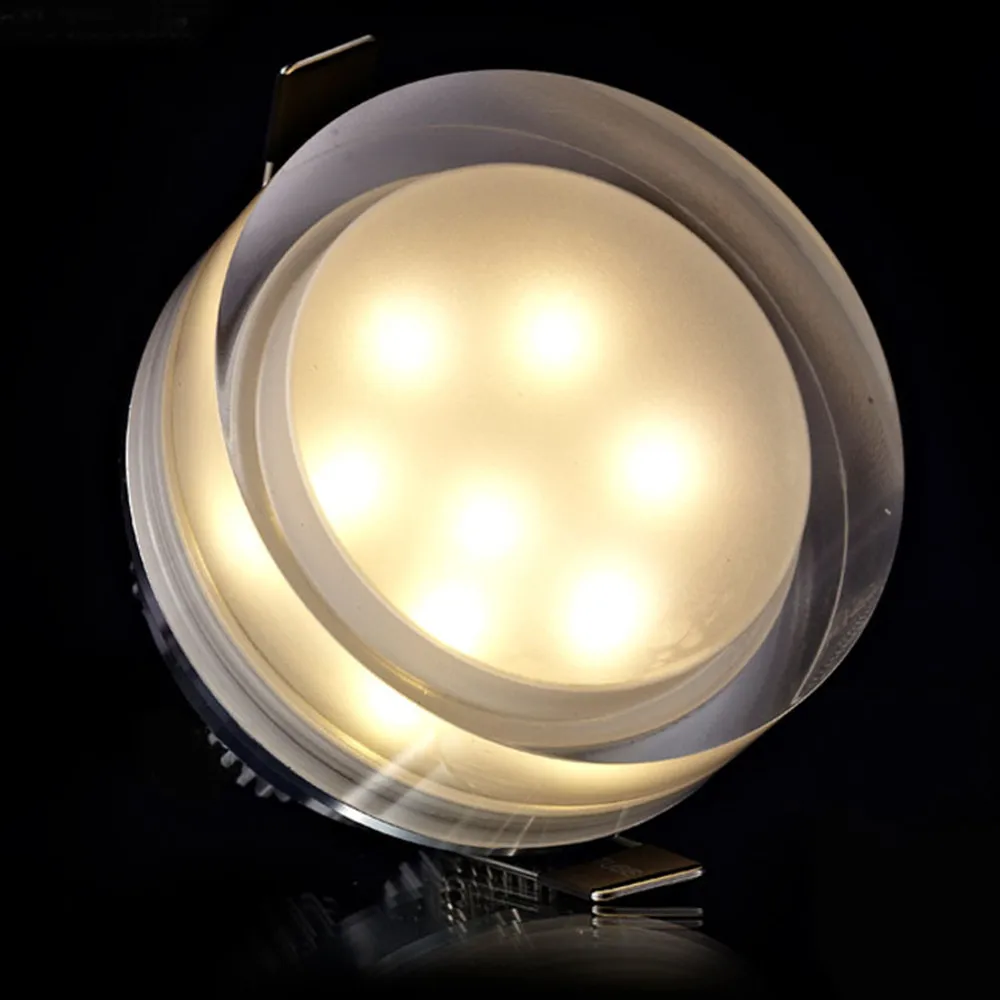 Светодиодный светильник, квадратный/круглый точечный светодиодный светильник s, Кристальный Красочный Светодиодный точечный светильник 1 Вт 5 Вт AC110V 220 В, кухонный светильник, потолочный светильник
