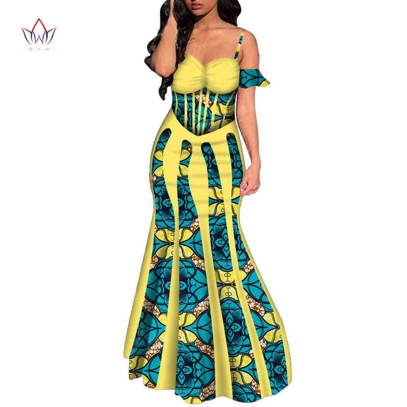 8 Sexy Sleeveless Strap Dresses for Women Party Wedding Casual Date Dashiki African Women Dresses African Dresses for Women WY5693 - Цвет: 8