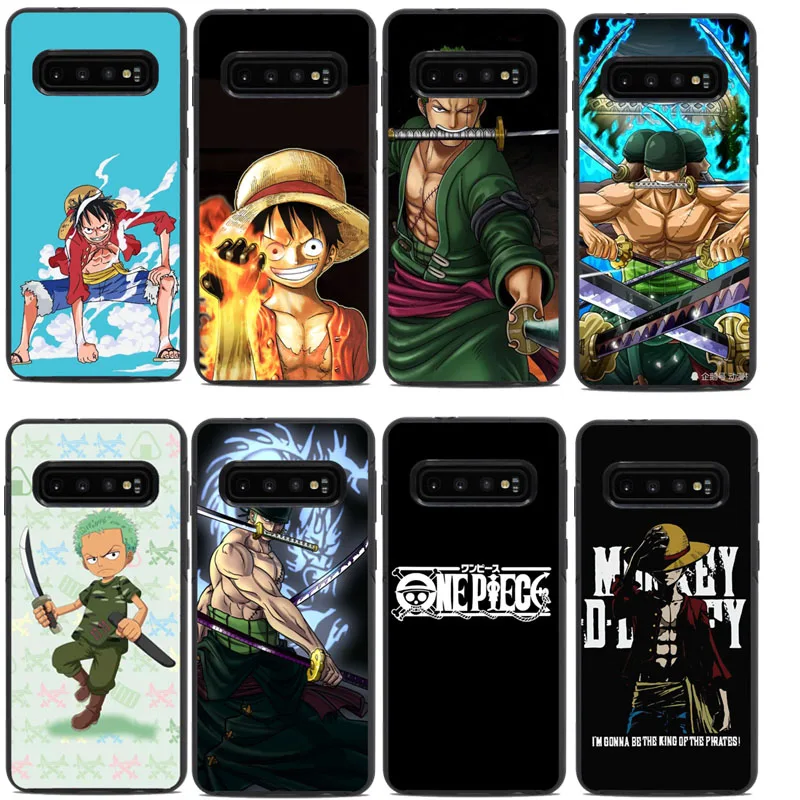 Мягкий чехол ZORO One Piece Monkey D Luffy для Samsung NOTE9 S10LITE S9 S8 S9PIUS 2018A8 A6 NOTE8 TPU черный | Мобильные