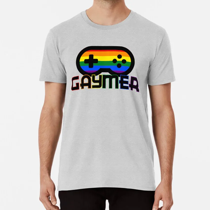 Радужный геймер Gaymer игровой контроллер футболка видеоигры игровые игры для