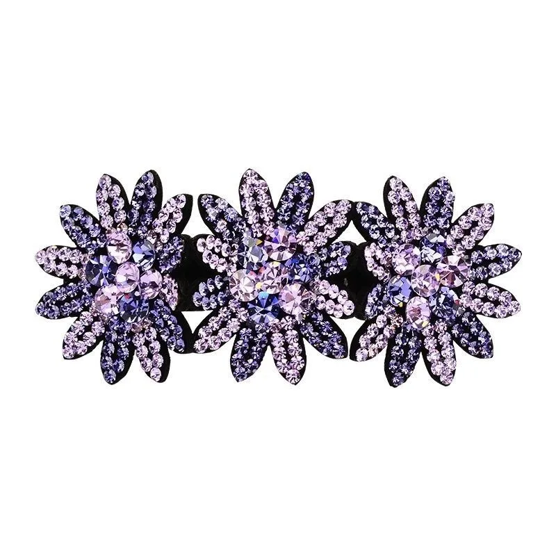 

Crystal Hairpin All-Match Personality Spring Clip Flower Rhinestone Hair Accessories