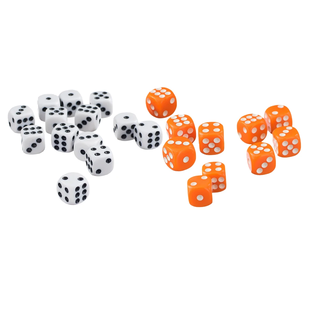 100x Opaque D6 Dices with Spot for Dungeons and Dragons Party Dice Toys Gift